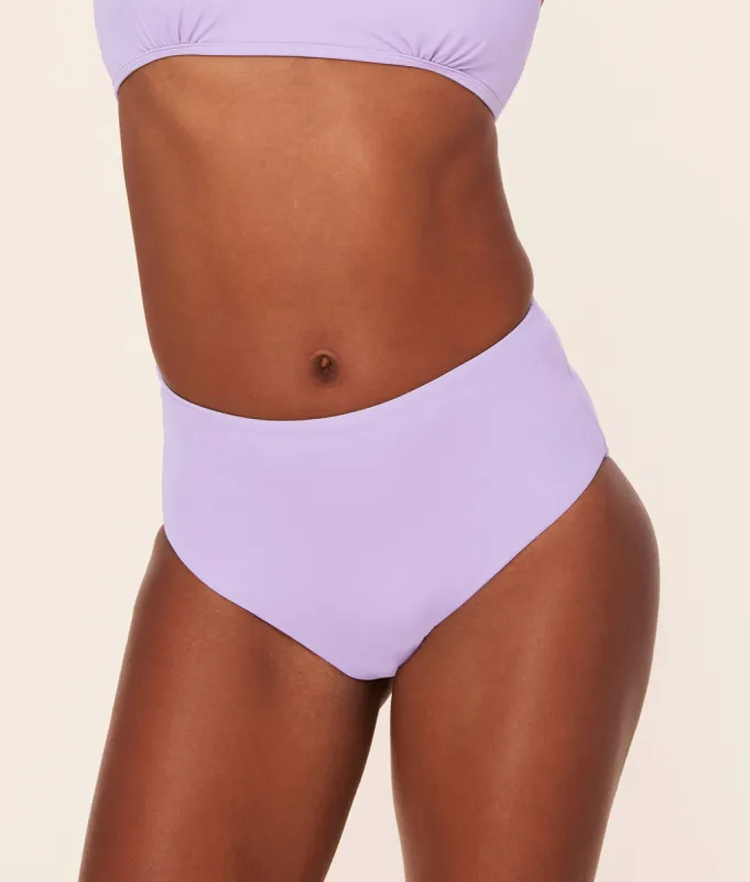 The High - Waisted - Bottom - Eco Nylon - Lavender sold by Andie