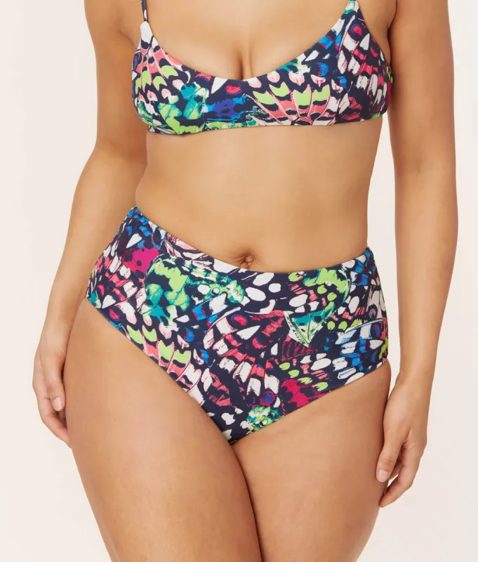 The High - Waisted - Bottom - Eco Nylon - Butterfly sold by Andie
