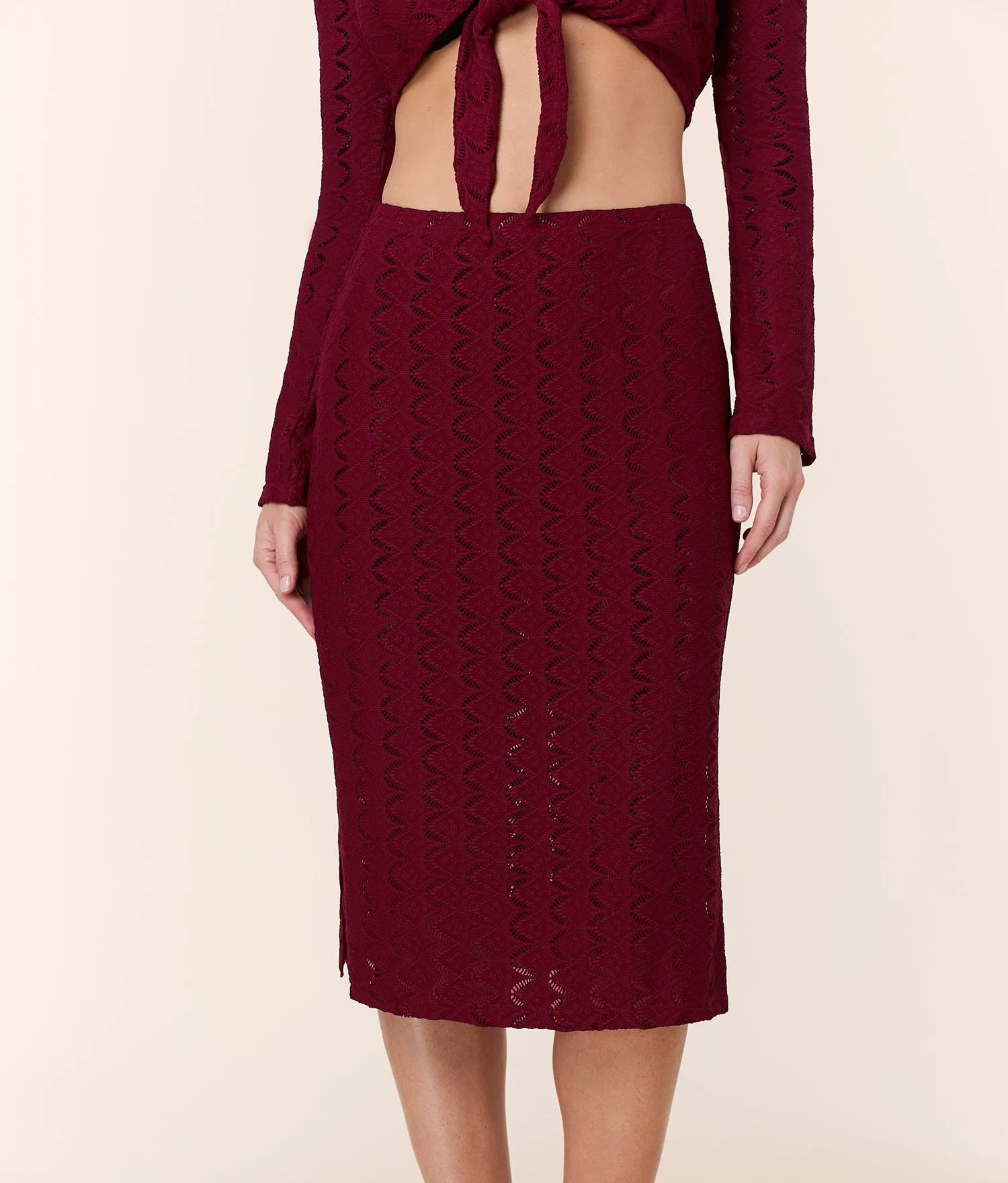 The Crete Skirt - Scallop Crochet - Syrah sold by Andie