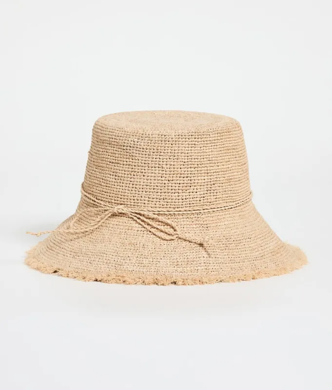 Hat Attack Packable Raffia Bucket (2024) sold by Andie