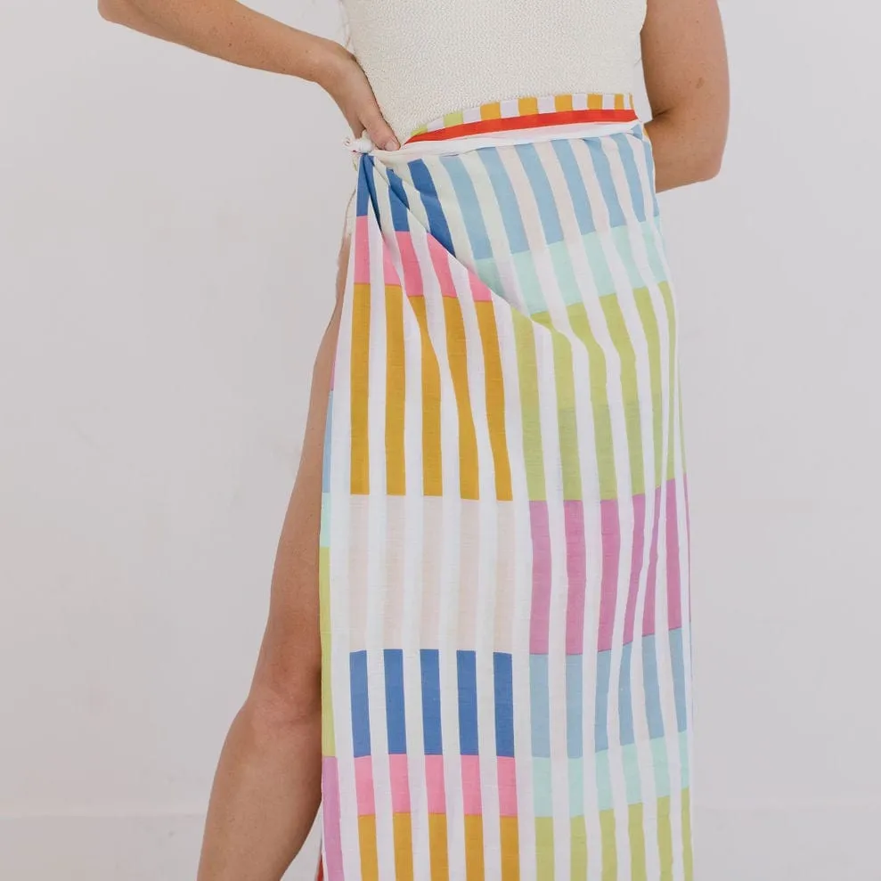 Rainbow Stripe Sarong sold by Andie product image thumbnail 2