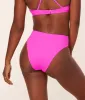 The 90s High Waist Bikini Bottom - Eco Nylon - Neon Orchid sold by Andie