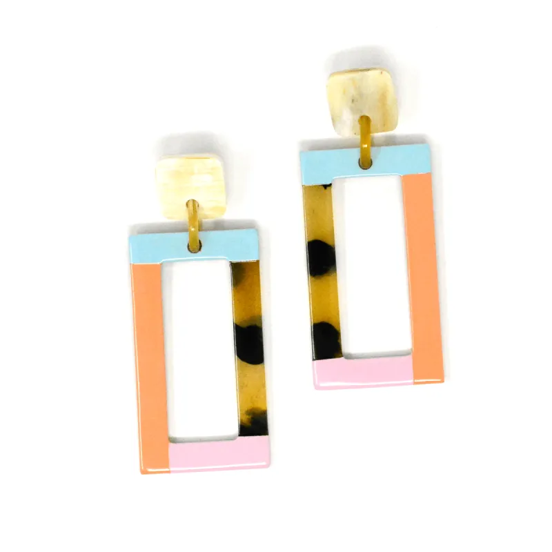 Neutral Colorblock Earrings Sunshine Tienda made by Andie