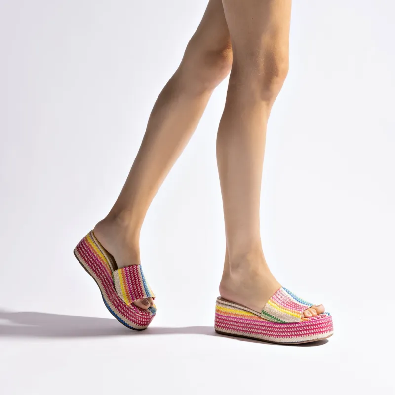 Alex In Rainbow Raffia sold by Andie