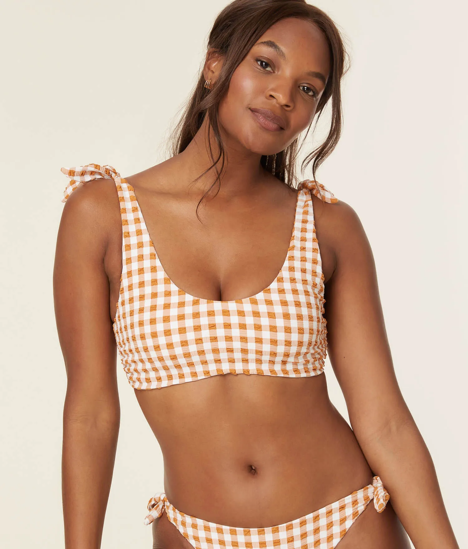 The Mandalay Bikini Top - Gingham - Sparrow sold by Andie product image thumbnail 2