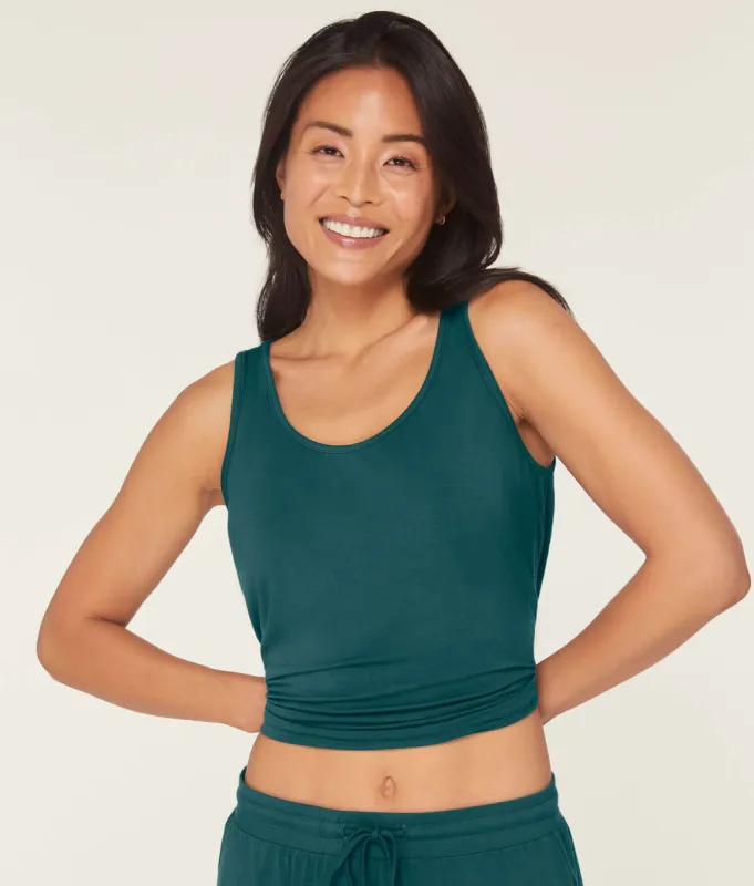 The Scoop Tank - Bamboo Jersey - Fern sold by Andie