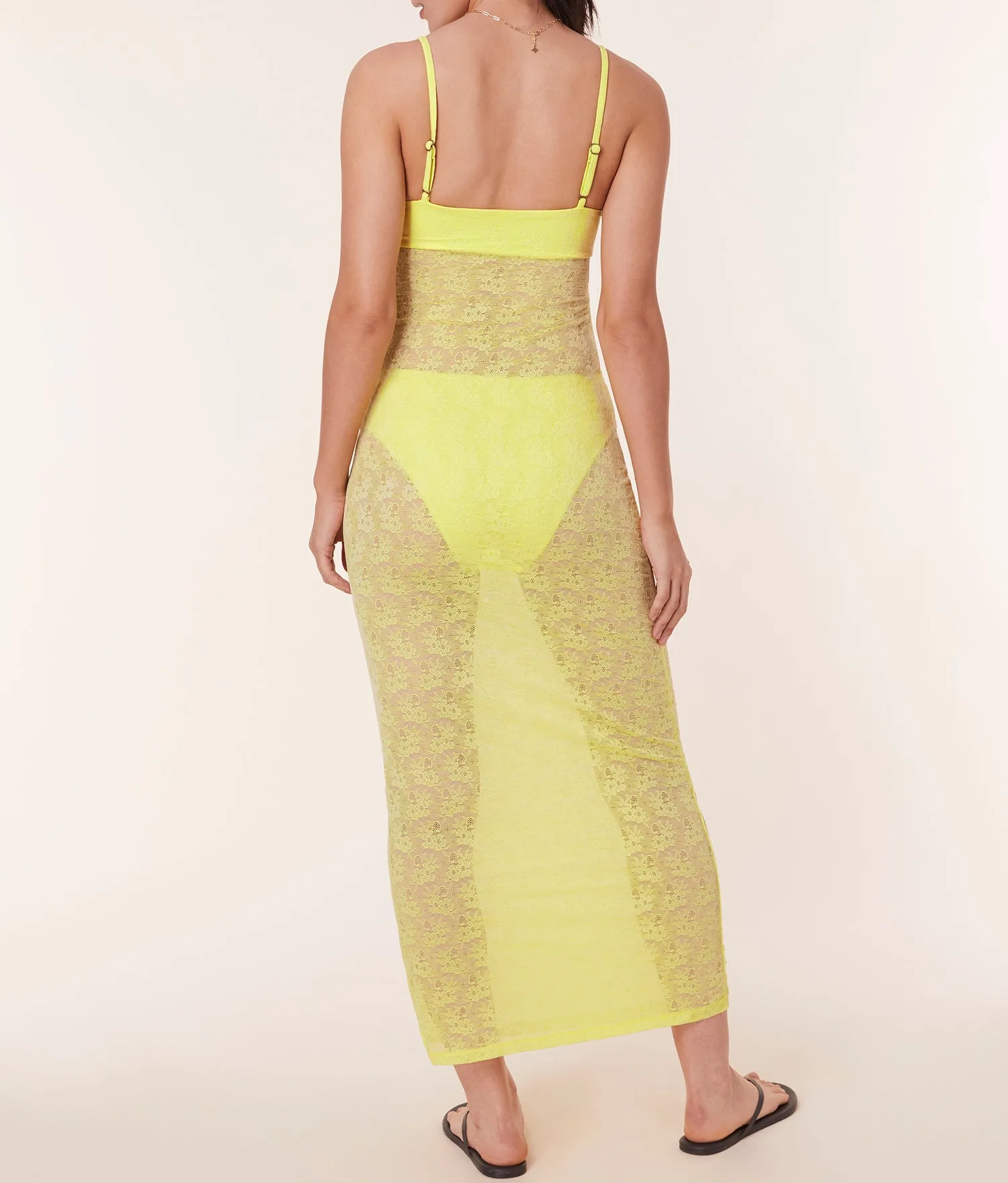 The Nadi Dress - Floral Lace - Limeade sold by Andie product image thumbnail 2