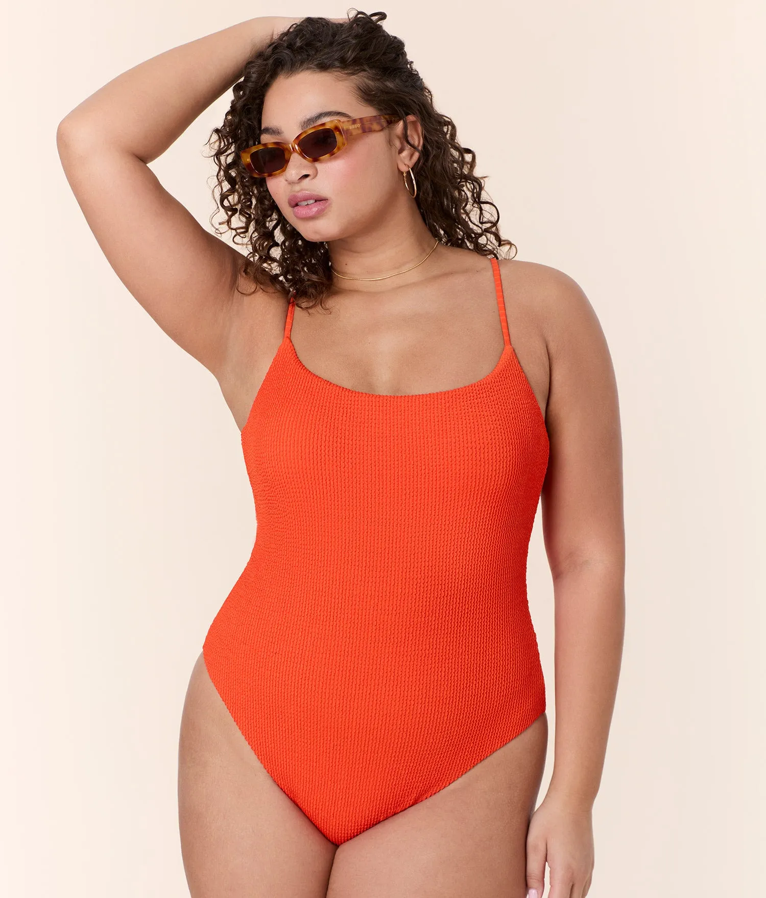 The Fiji One Piece - Seersucker - Vermillion- Classic sold by Andie product image thumbnail 4