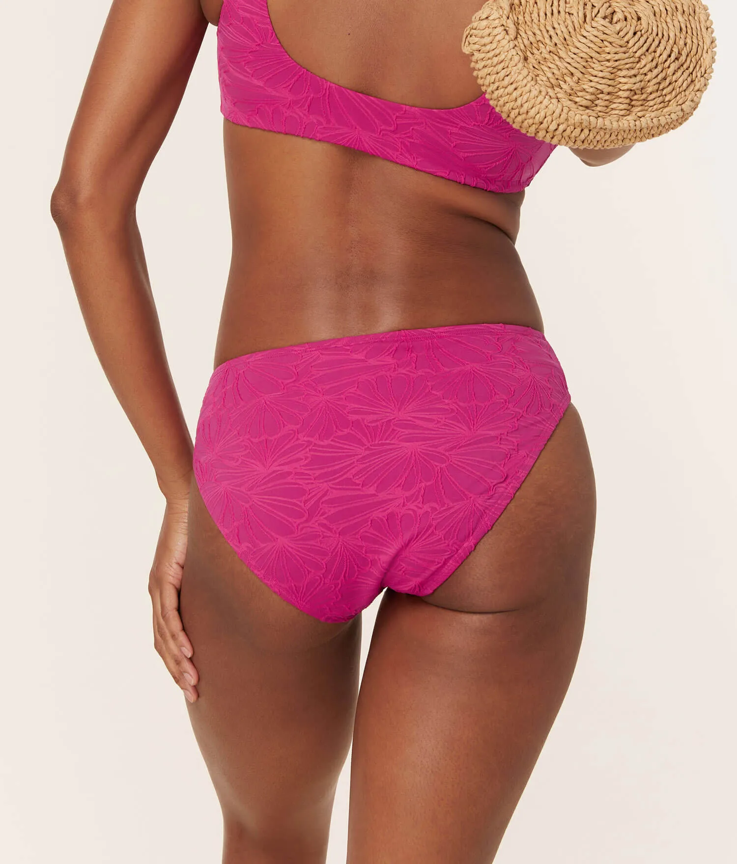 The Classic Bikini Bottom - Textured Floral - Lava sold by Andie product image thumbnail 2