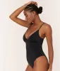 The Lanikai One Piece - Eco Nylon - Black - Long Torso sold by Andie