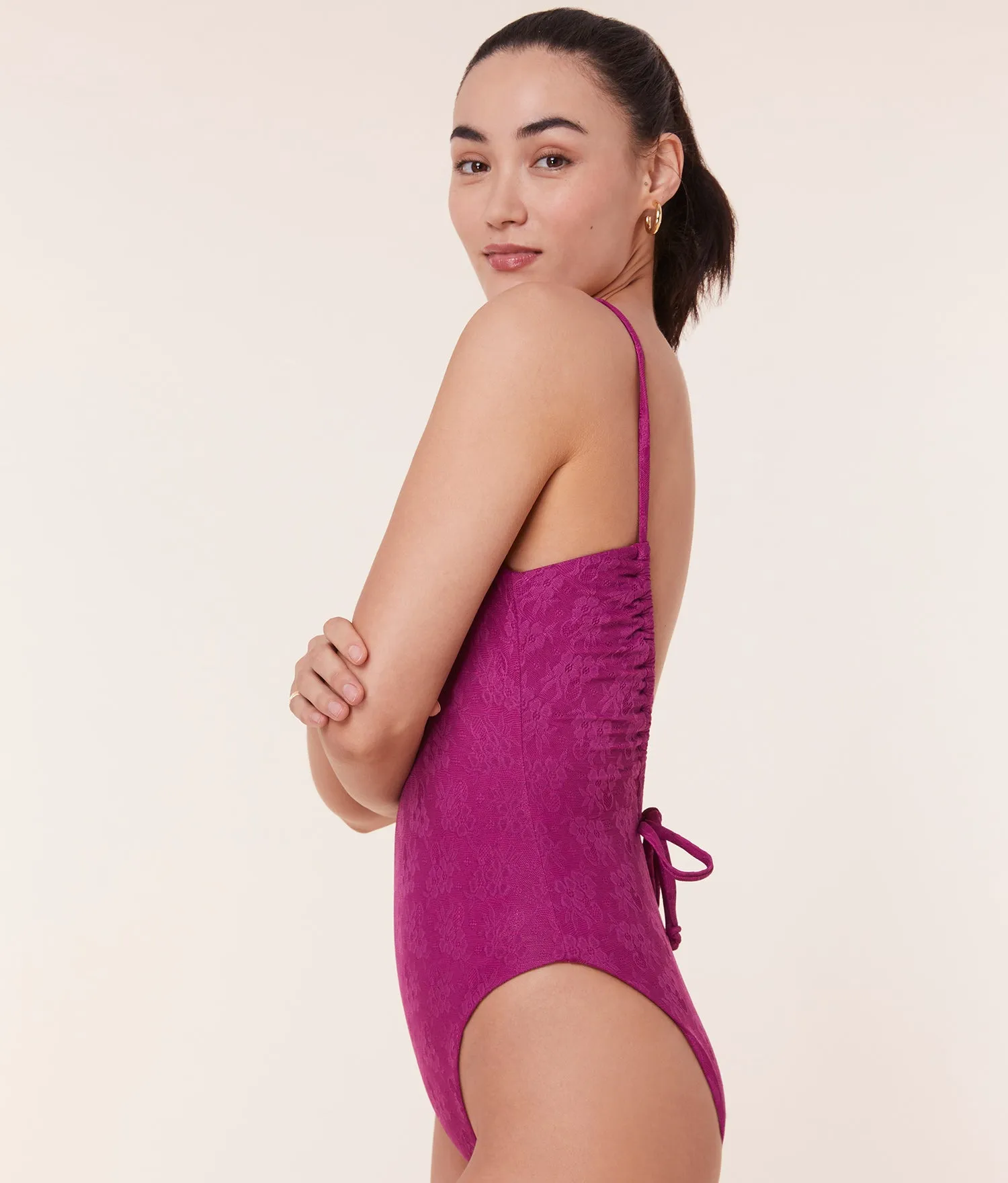 The Liku One Piece - Floral Lace - Aurora - Long Torso sold by Andie product image thumbnail 3