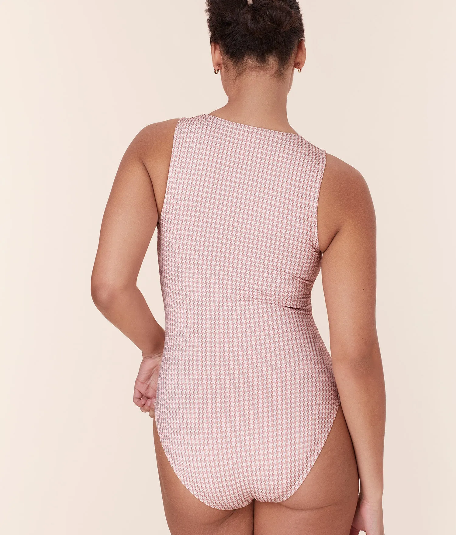 The Malibu One Piece - Houndstooth - Koi - Long Torso sold by Andie product image thumbnail 4