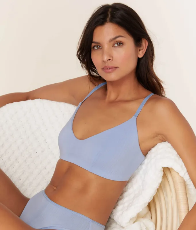 The Plunge Bralette - Cloud - Bluebell sold by Andie