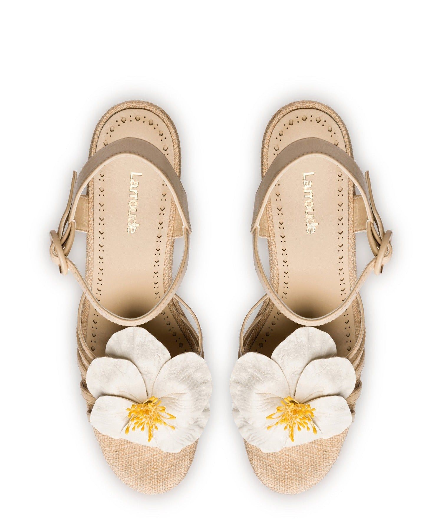 Magnolia Wedge In Ivory Leather sold by Andie product image thumbnail 3