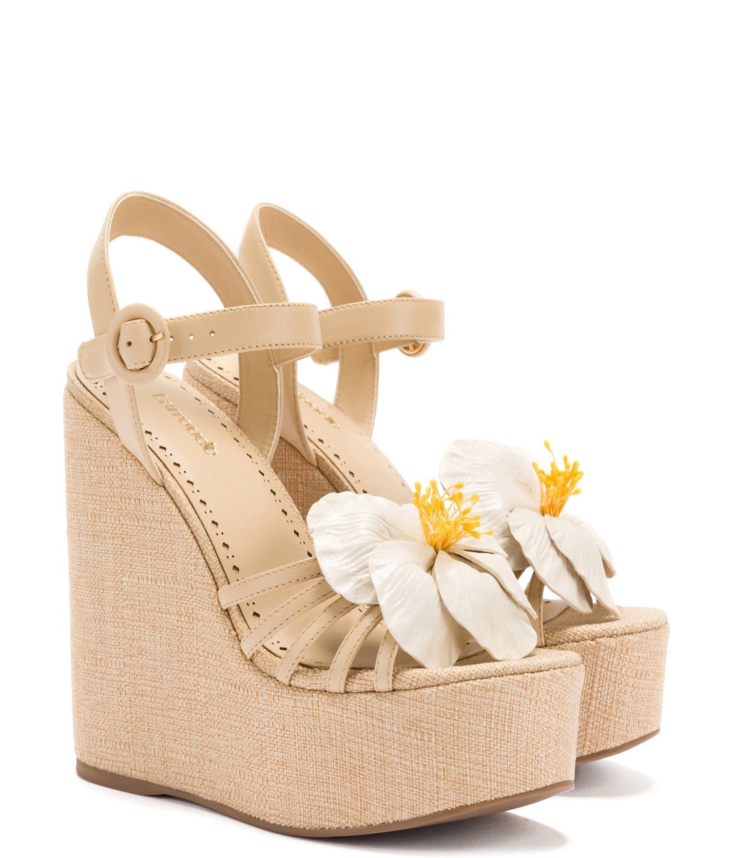 Magnolia Wedge In Ivory Leather sold by Andie product image thumbnail 2