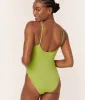 The Milos One Piece - Eco Nylon - Avocado - Long Torso sold by Andie