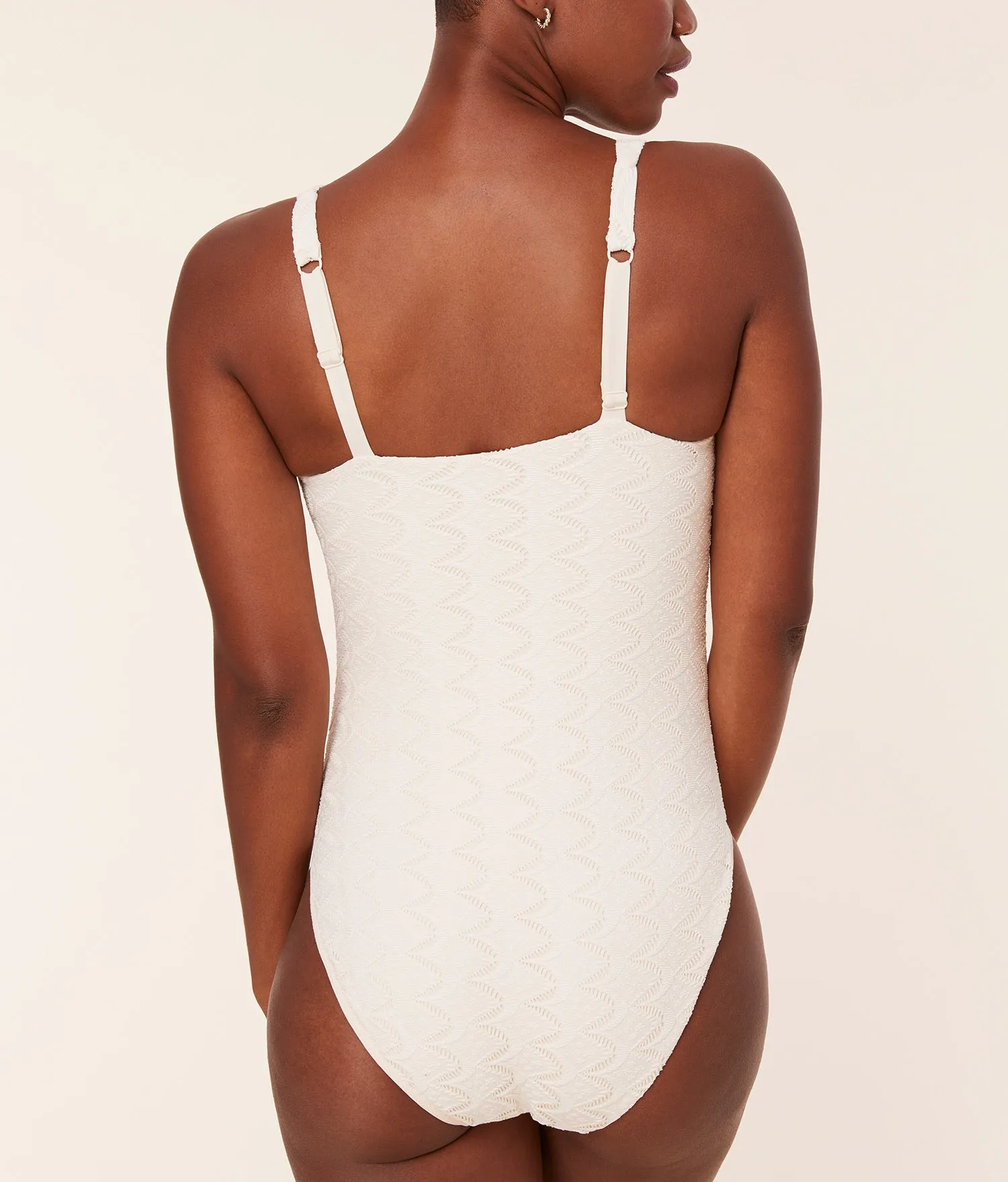 The Macao One Piece - Scallop Crochet - Gardenia - Classic sold by Andie product image thumbnail 3