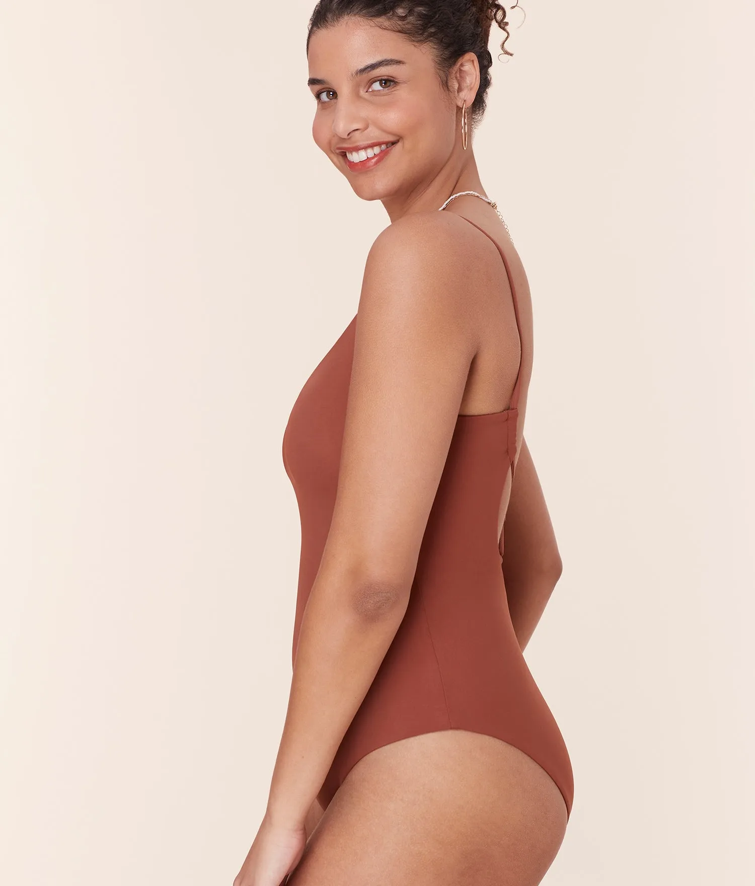 The Jetties One Piece - Eco Nylon - Sequoia - Long Torso sold by Andie product image thumbnail 4
