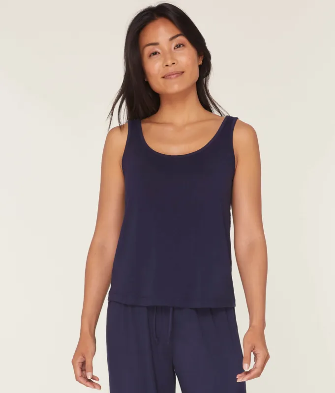 The Scoop Tank - Bamboo Jersey - Eclipse sold by Andie