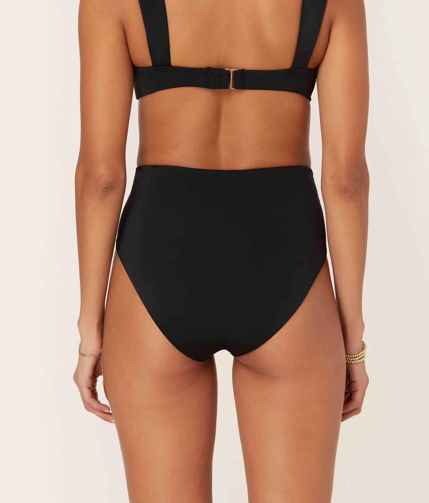 The High Rise Bikini Bottom - Eco Nylon - Black sold by Andie product image thumbnail 3
