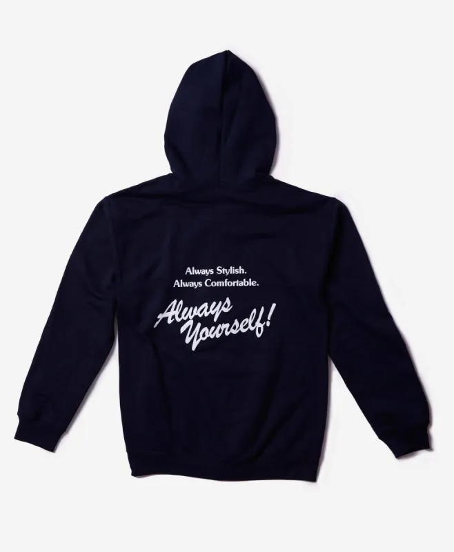 The Always Full Zip Hoodie Sweatshirt - Navy made by Andie