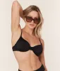 The Bermuda Bikini Top - Eco Nylon - Black sold by Andie