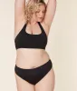 The Marina Bikini Top - Eco Nylon - Black sold by Andie