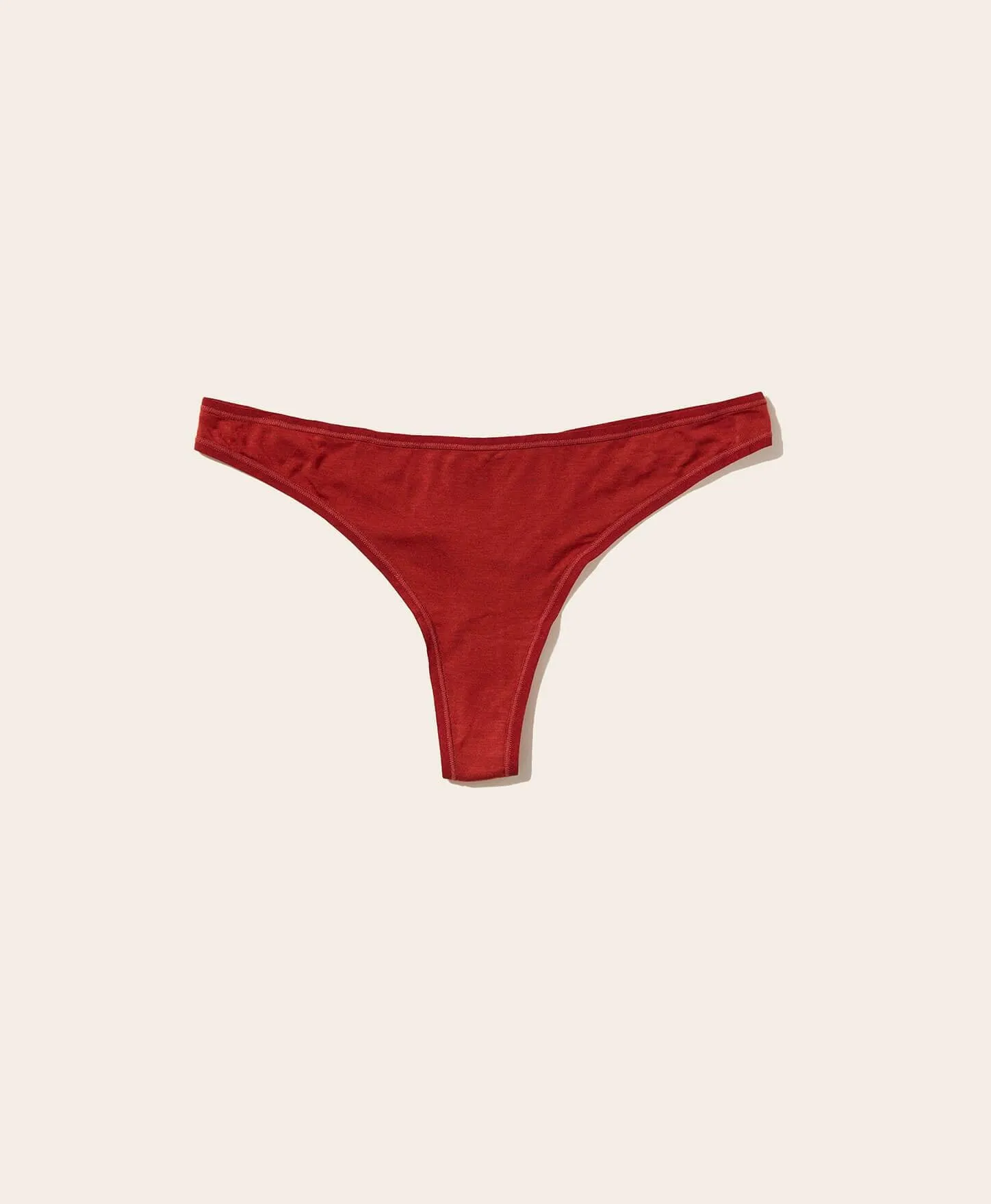 The Thong Panty - Rayon - Deep Terracotta sold by Andie product image thumbnail 4