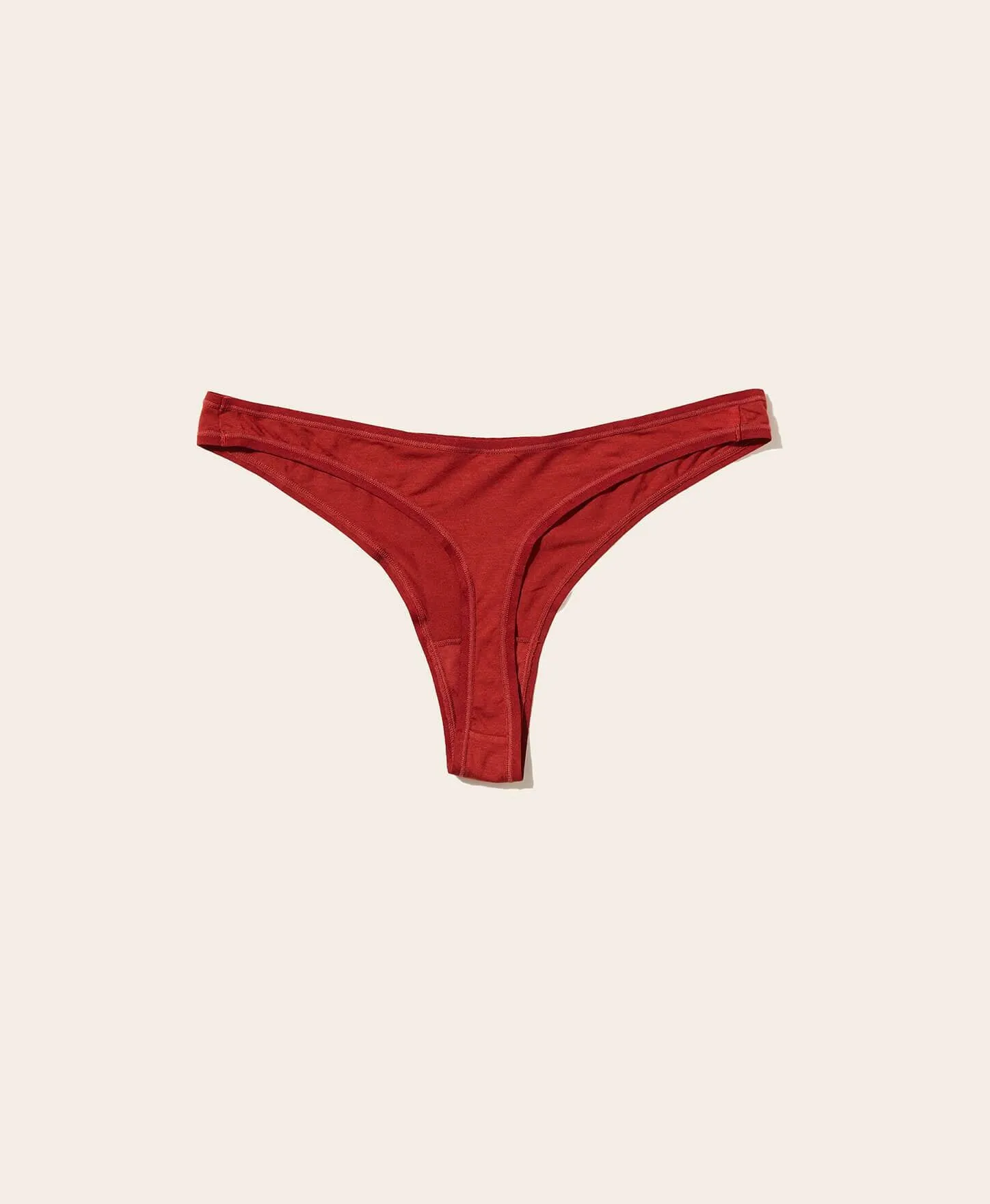 The Thong Panty - Rayon - Deep Terracotta sold by Andie product image thumbnail 5