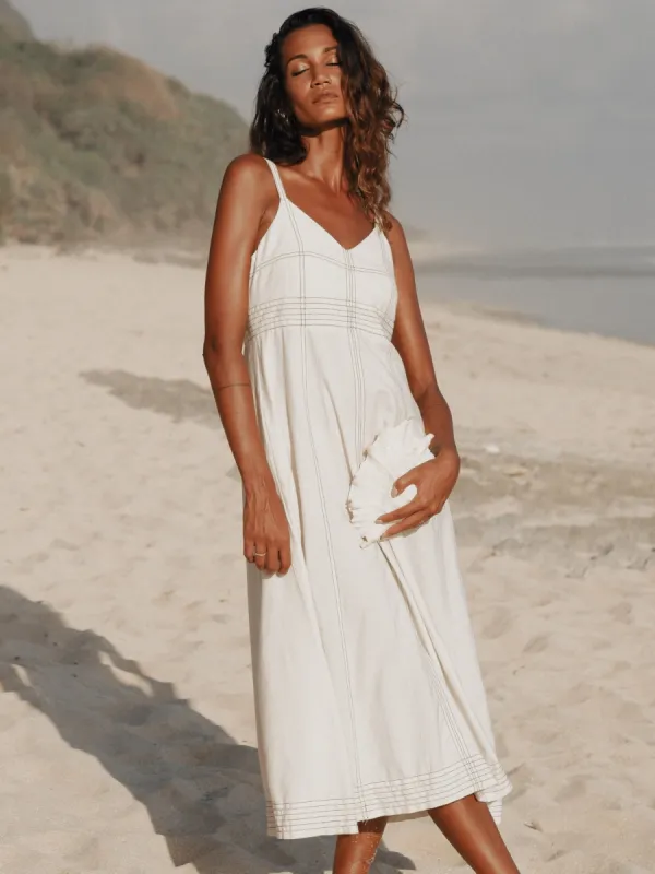 Eva Maxi Dress - Natural sold by Andie