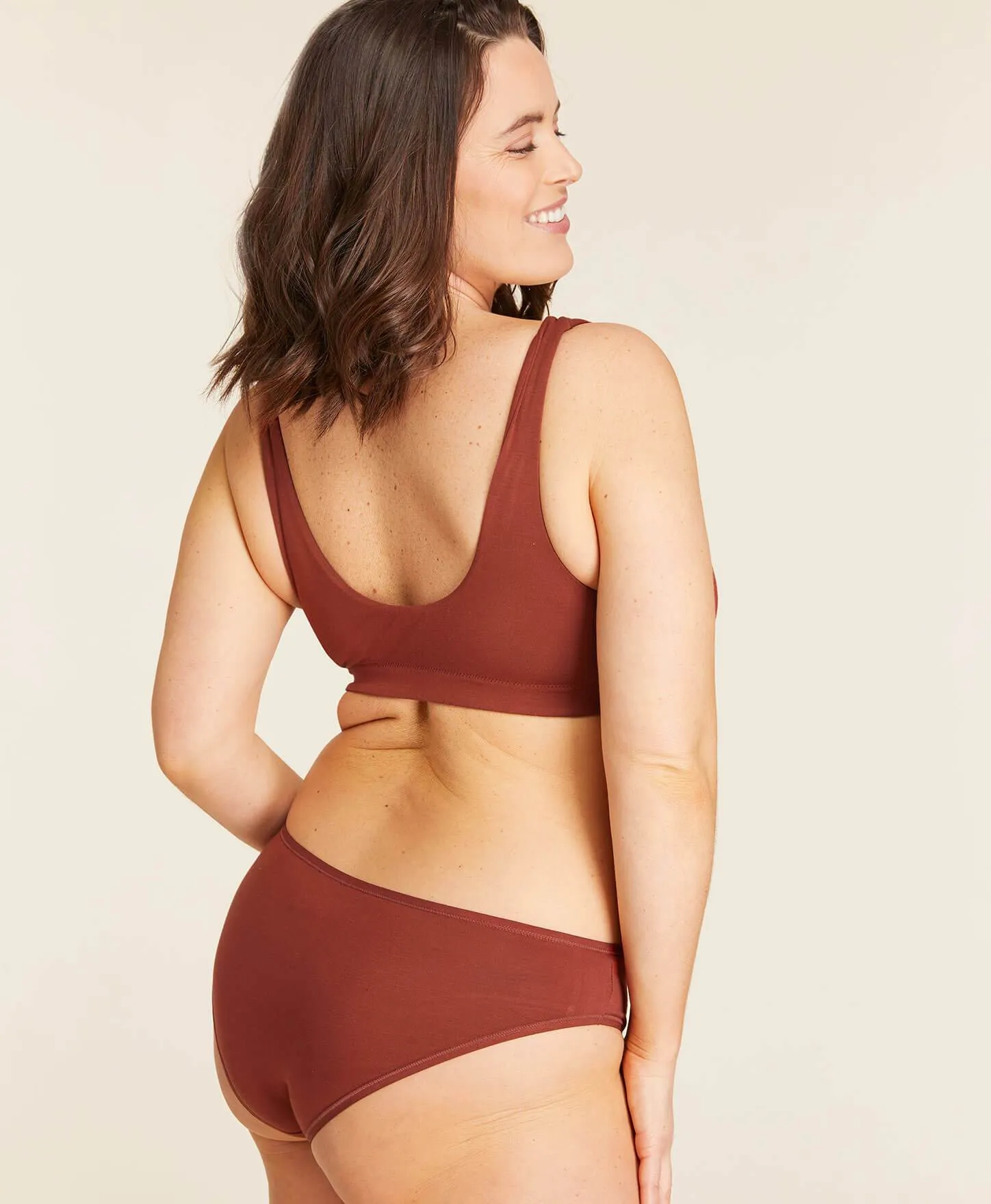 The Tank Bralette - Rayon - Deep Terracotta sold by Andie product image thumbnail 2