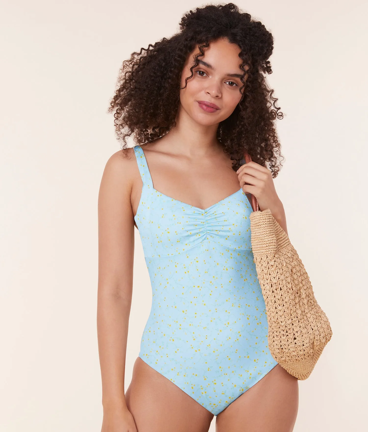 The Nadi One Piece - Satin - Powder Ditsy Bloom - Classic sold by Andie