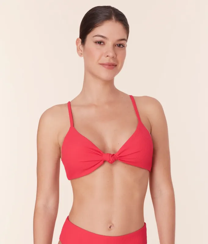 The Santorini Top - Eco Ribbed - Hibiscus sold by Andie