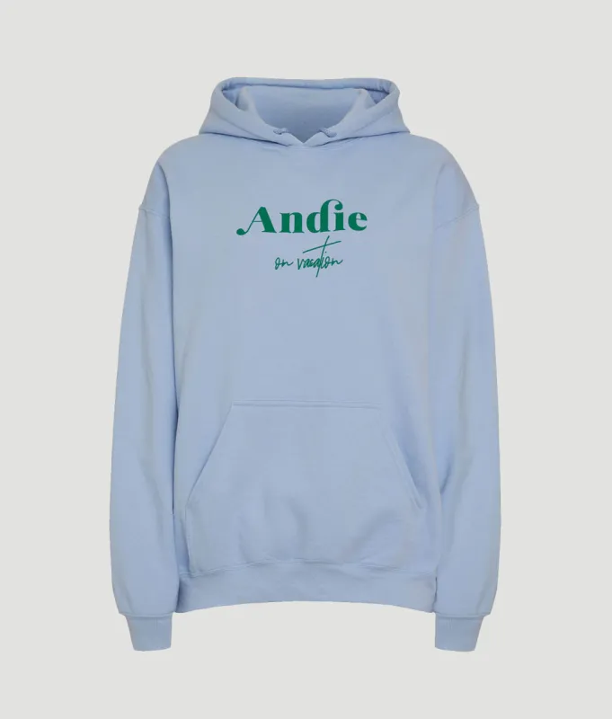 The Andie Hoodie Sweatshirt - Blue sold by Andie
