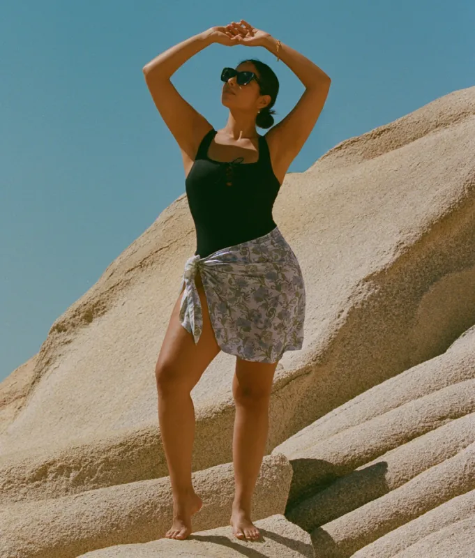 The Flores Sarong - Rayon - Tuscan Floral sold by Andie