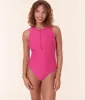The Malibu One Piece - Terry Dot - Cerise - Classic sold by Andie