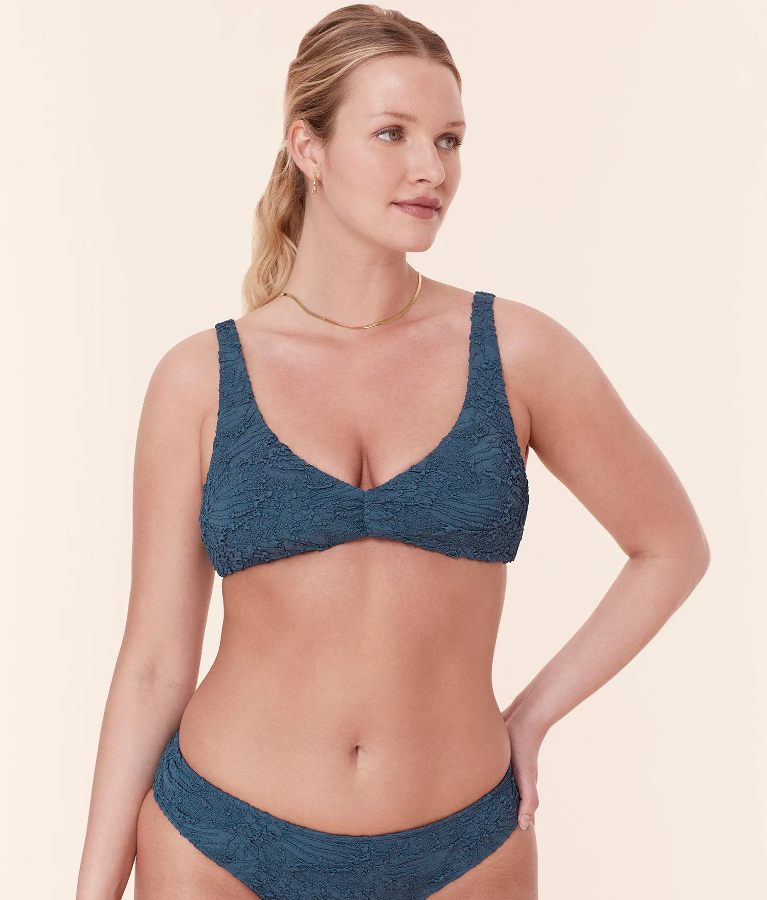 The Sicily Bikini Top - Popcorn Floral - Stargazer sold by Andie