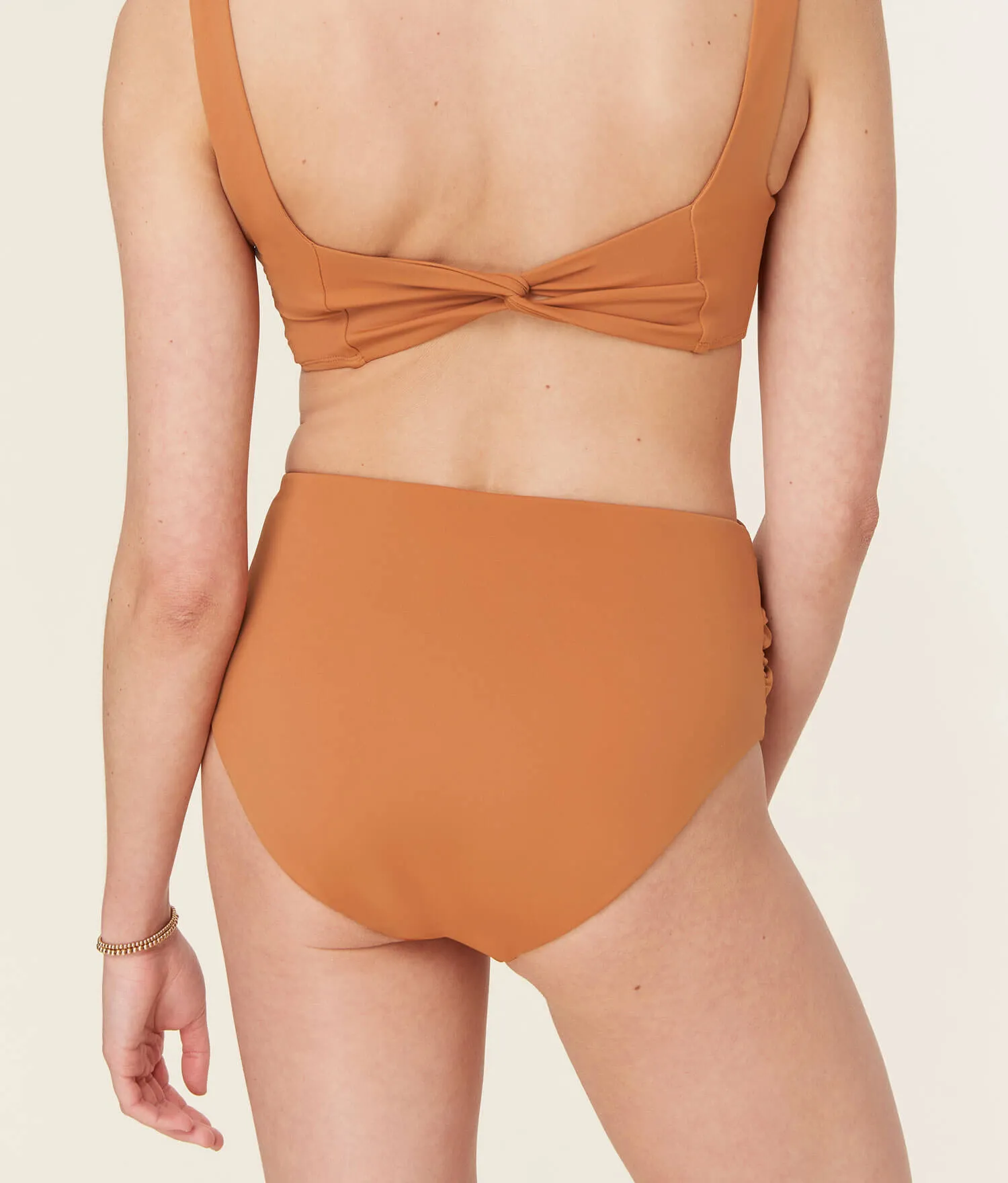 The Barbados Bikini Bottom - Eco Nylon - Chestnut sold by Andie product image thumbnail 2