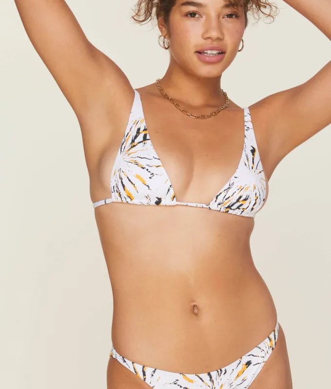 The Tropez Bikini Top - Luxe Flat - White Firework (Archive) sold by Andie
