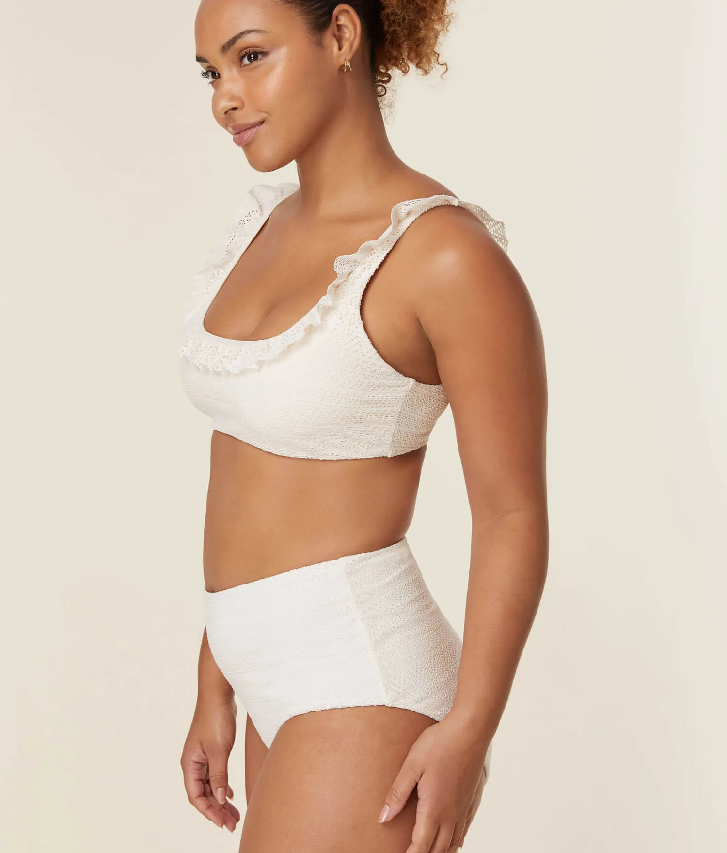 The Hydra Bikini Top - Crochet Lace - Vanilla sold by Andie product image thumbnail 3