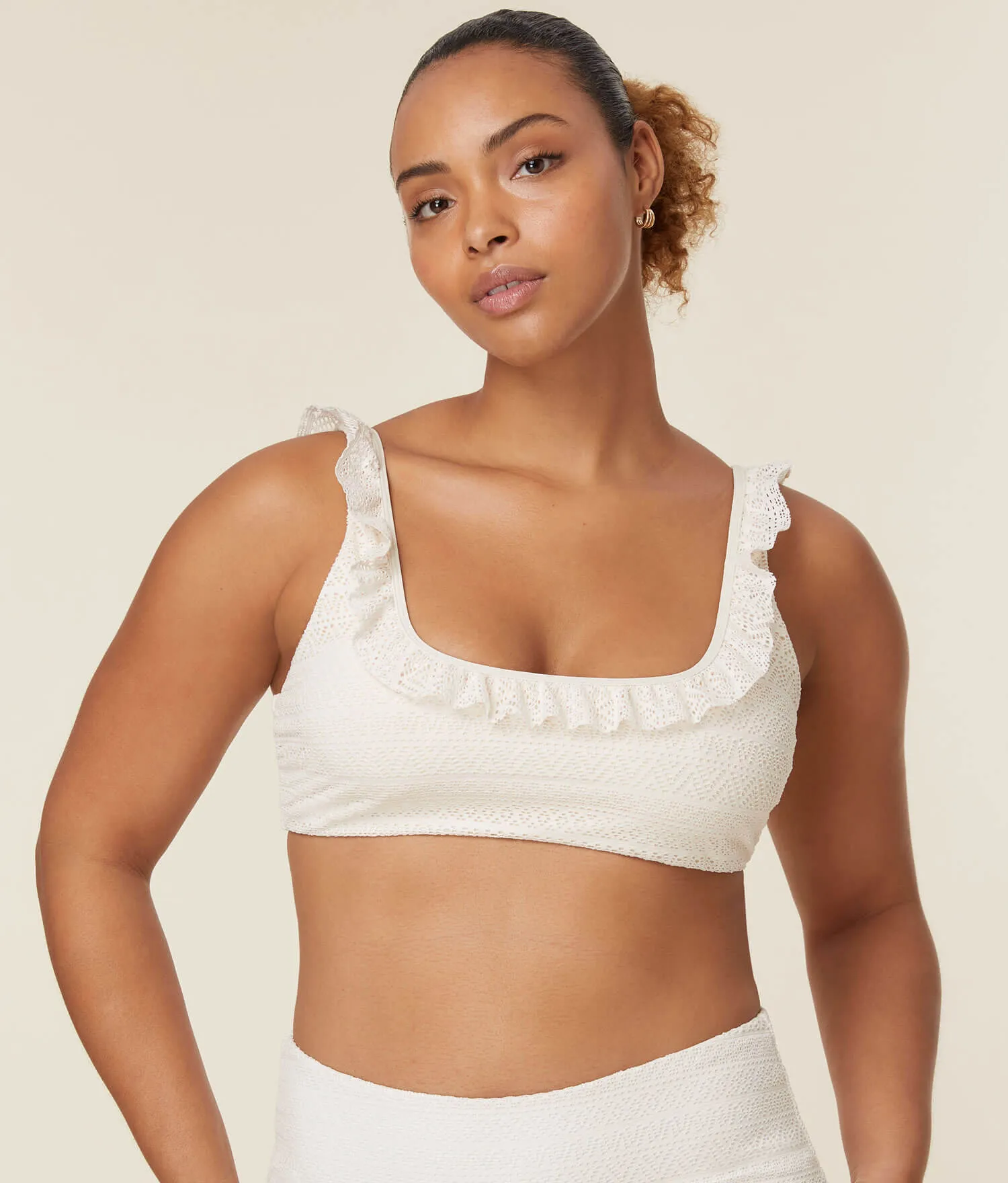 The Hydra Bikini Top - Crochet Lace - Vanilla sold by Andie