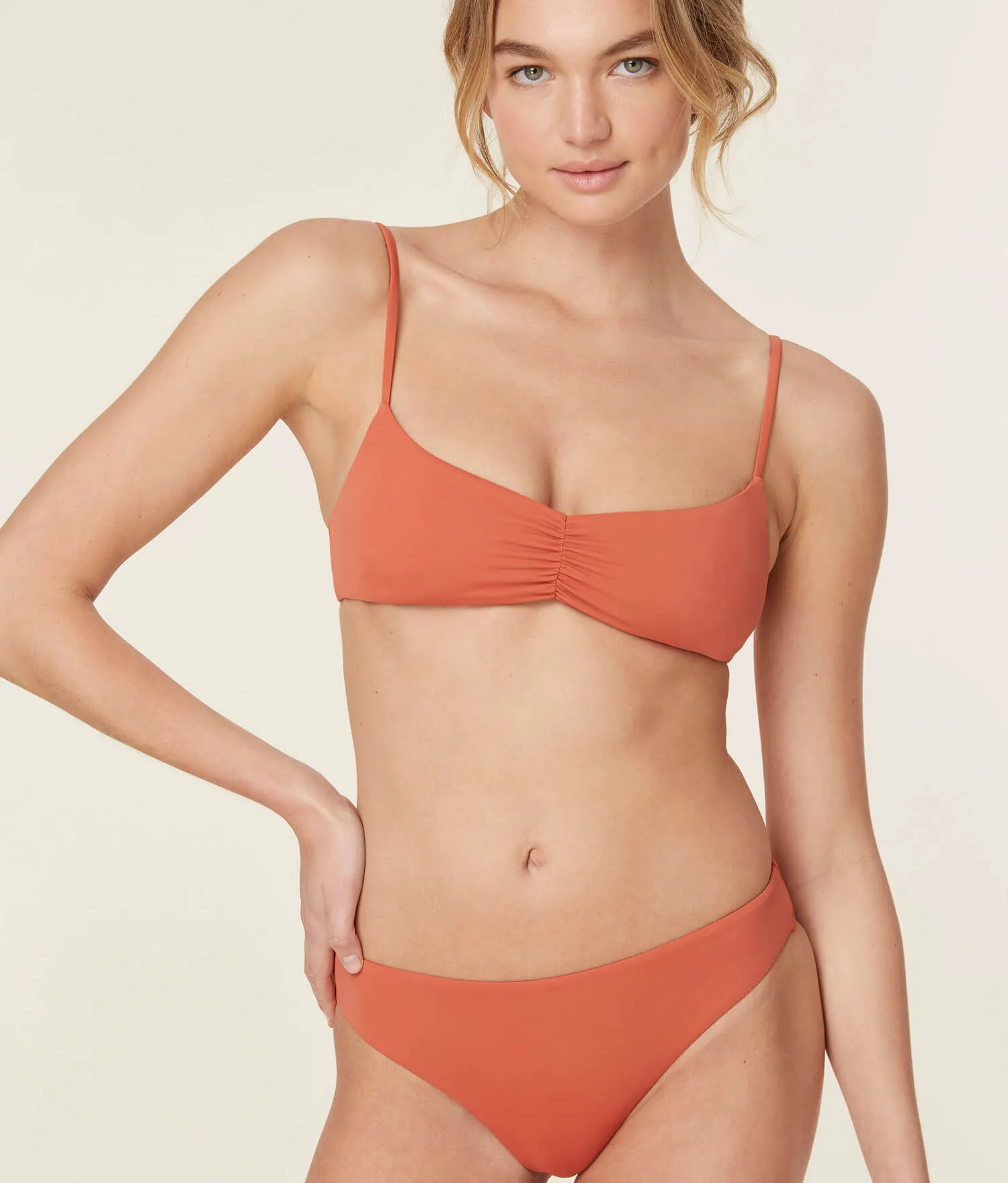 The Symi Bikini Top - Eco Nylon - Cedar sold by Andie product image thumbnail 4