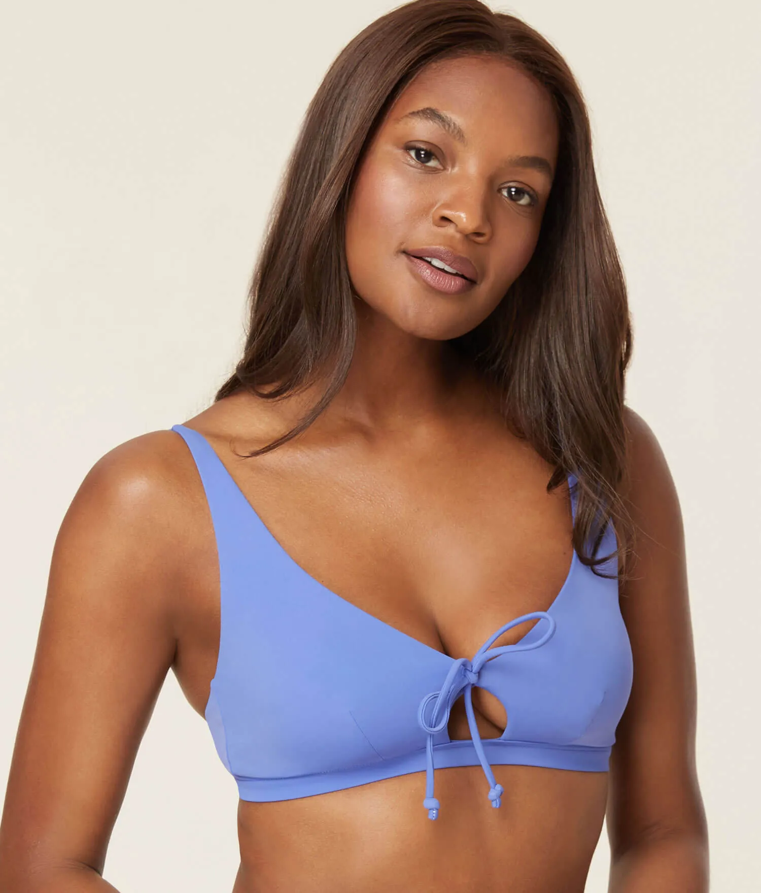 The Crete Bikini Top - Eco Nylon - Periwinkle sold by Andie product image thumbnail 2