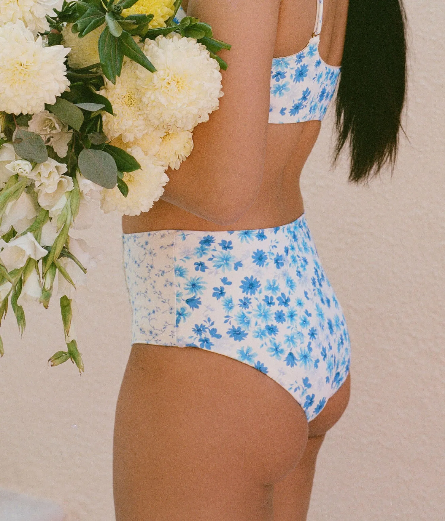 The Icaria Bikini Bottom - Eco Nylon - Superbloom sold by Andie