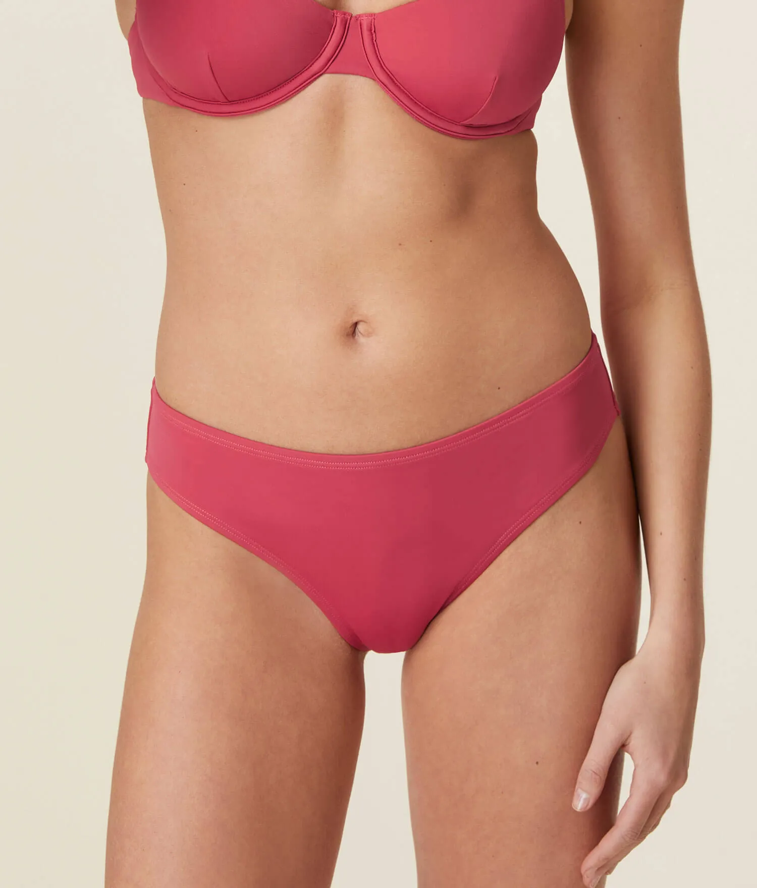 The Classic Bikini Bottom - Eco Nylon - Rosette sold by Andie
