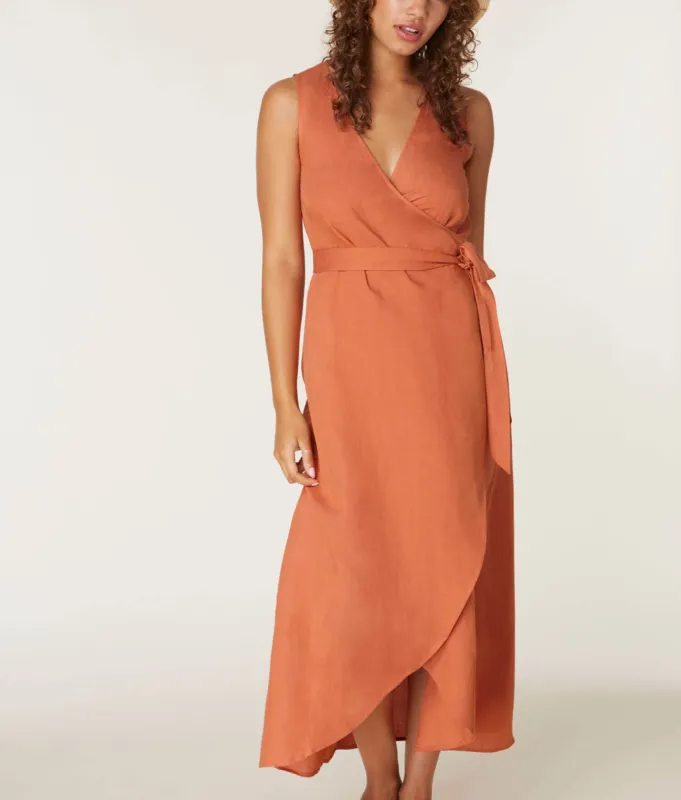 The Armona Dress - Linen - Auburn (Archive) sold by Andie