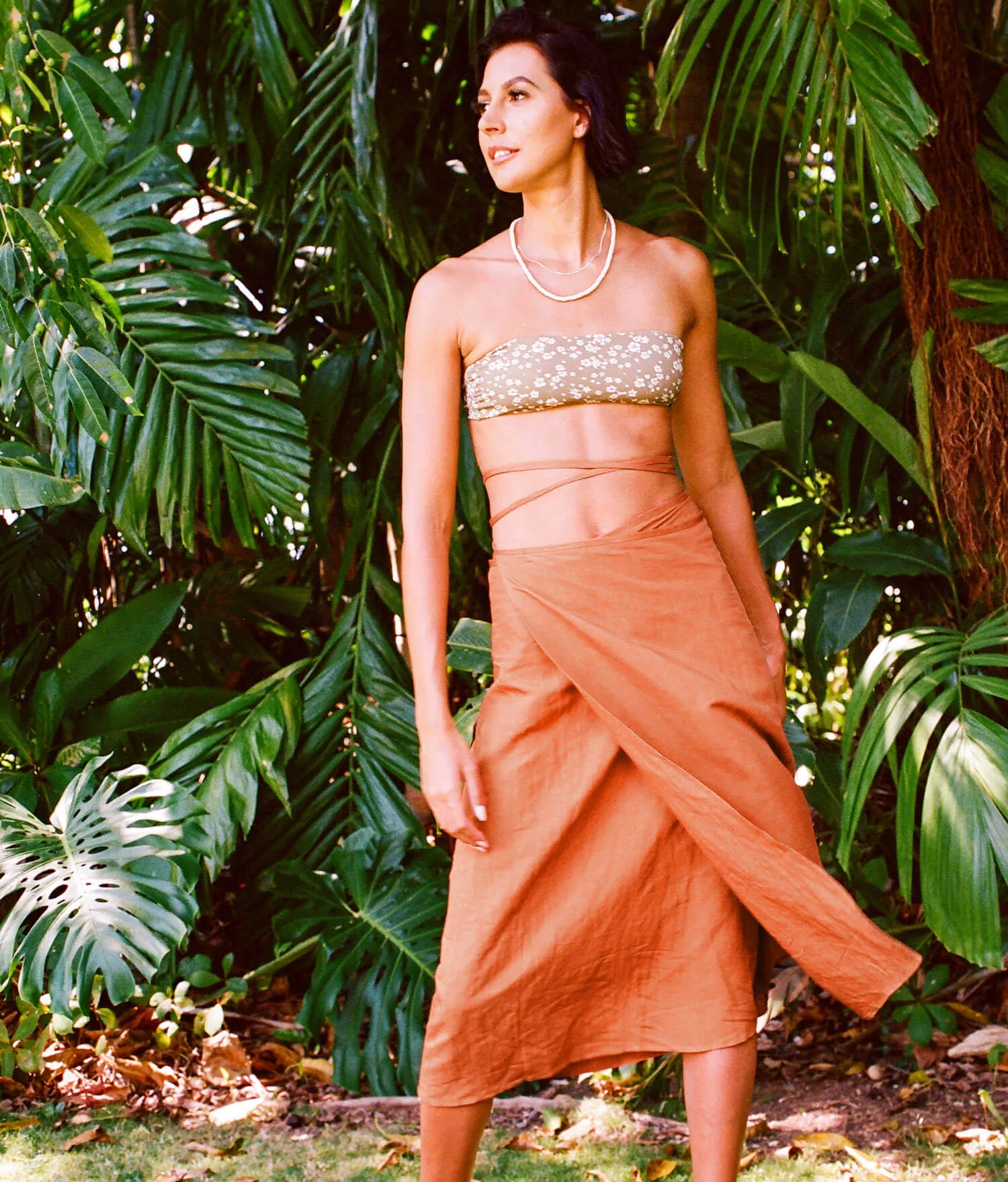 The Tavira Skirt - Linen - Auburn (Archive) sold by Andie