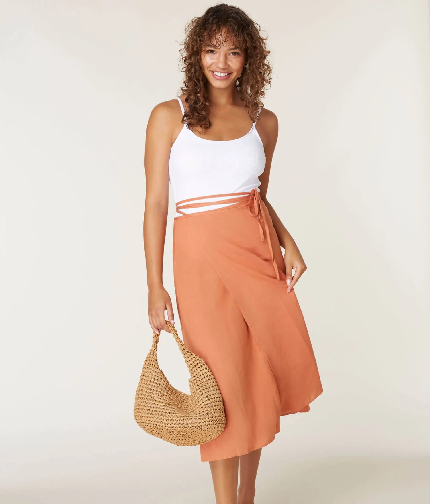 The Tavira Skirt - Linen - Auburn (Archive) sold by Andie product image thumbnail 2