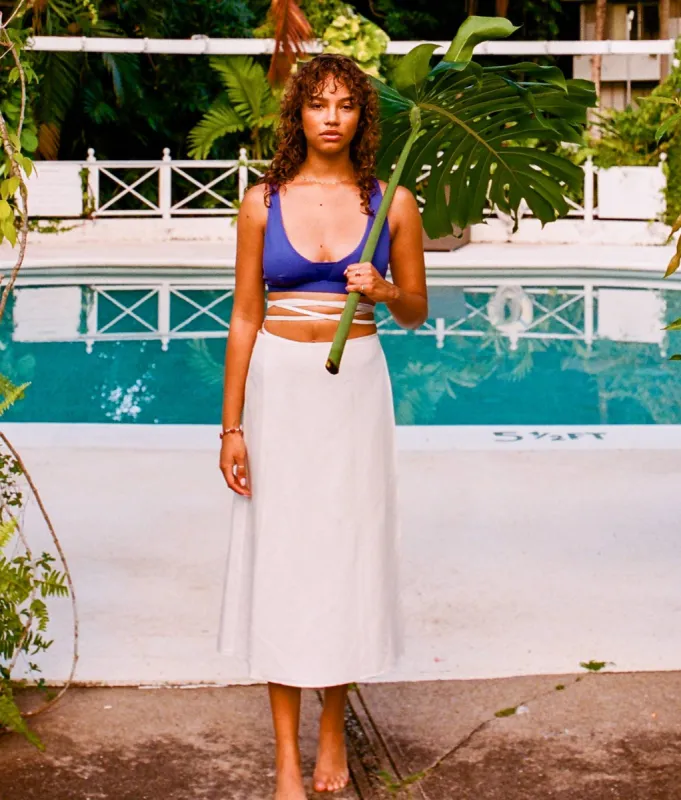 The Tavira Skirt  - Linen - Coconut (Archive) sold by Andie