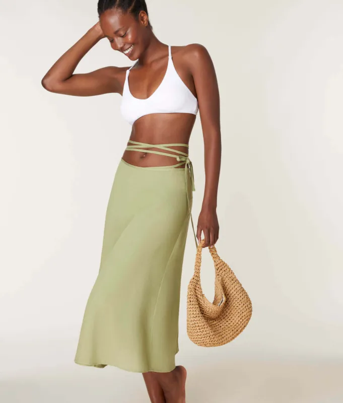 The Tavira Skirt  - Linen - Ivy (Archive) sold by Andie